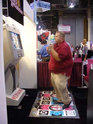 Konami Employees Playing DDR