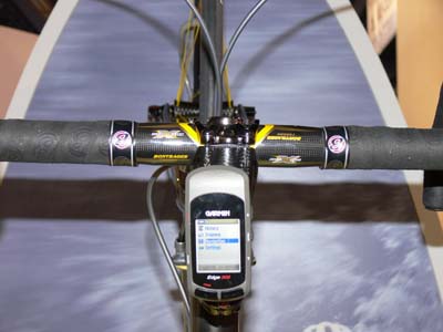 The Garmin Edge 305 on Lance Armstrong's Bike