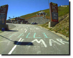 The road to Pla-d'Adet in the Pyrenees