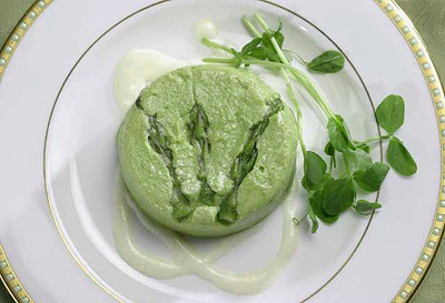 Photo from the L.A. Times - Asparagus Flan