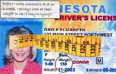 PostSecret: Drivers License Weight