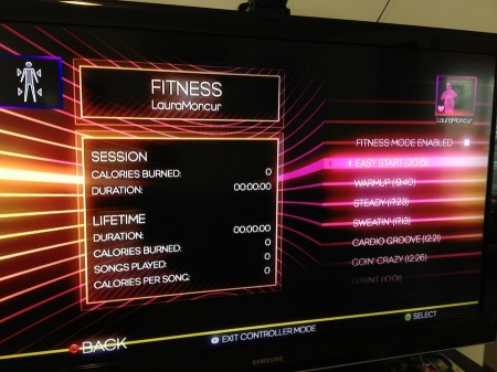 Fitness Mode on Dance Central from Starling Fitness