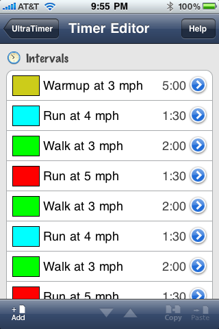 UltraTimer and the Couch to 5K Plan