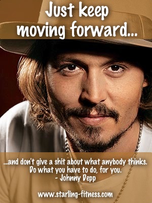 Johnny Depp Says Keep Moving Forward from Starling Fitness