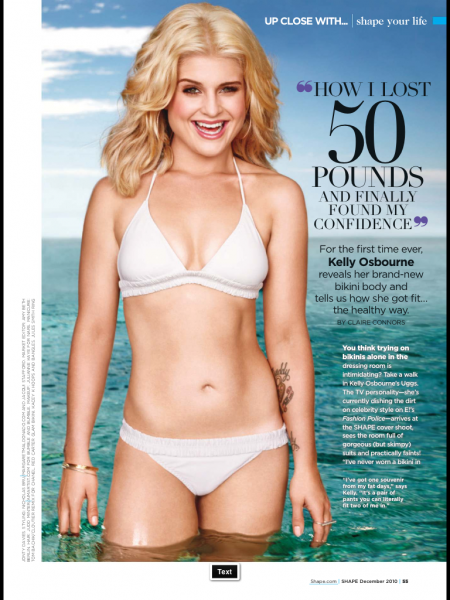 Kelly Osbourne 2010 in Shape Magazine on Starling Fitness