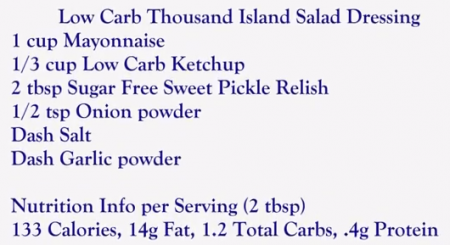 Low Carb 1000 Island Dressing