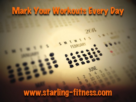 Mark Your Workouts on a Calendar Every Day from Starling Fitness