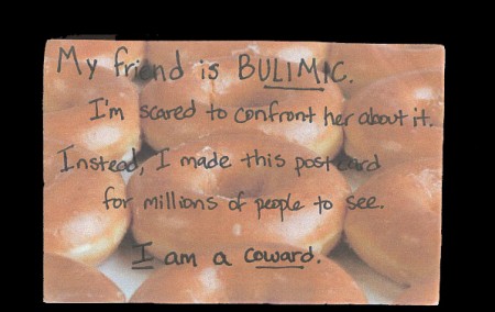My friend is bulimic and I'm a coward