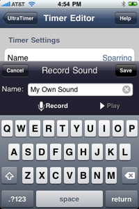 Record your own voice prompts with UltraTimer