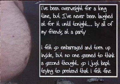 PostSecret: Fat And Pretend I\'m Fine