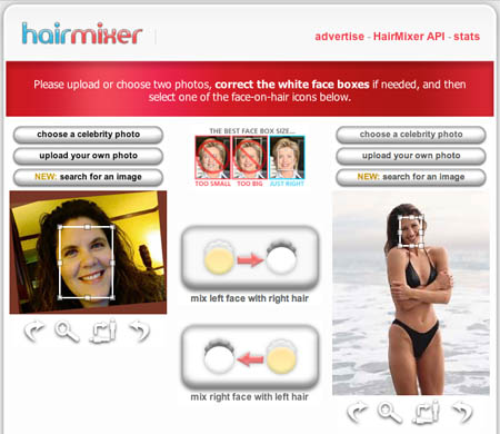 Upload the two photos to Hairmixer and it does the rest.
