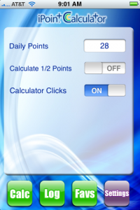 You set your daily points total yourself.