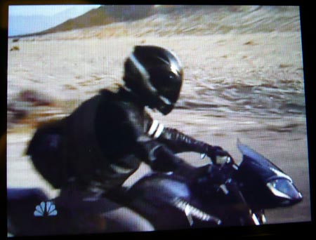 Mysterious Black Motorcyclist